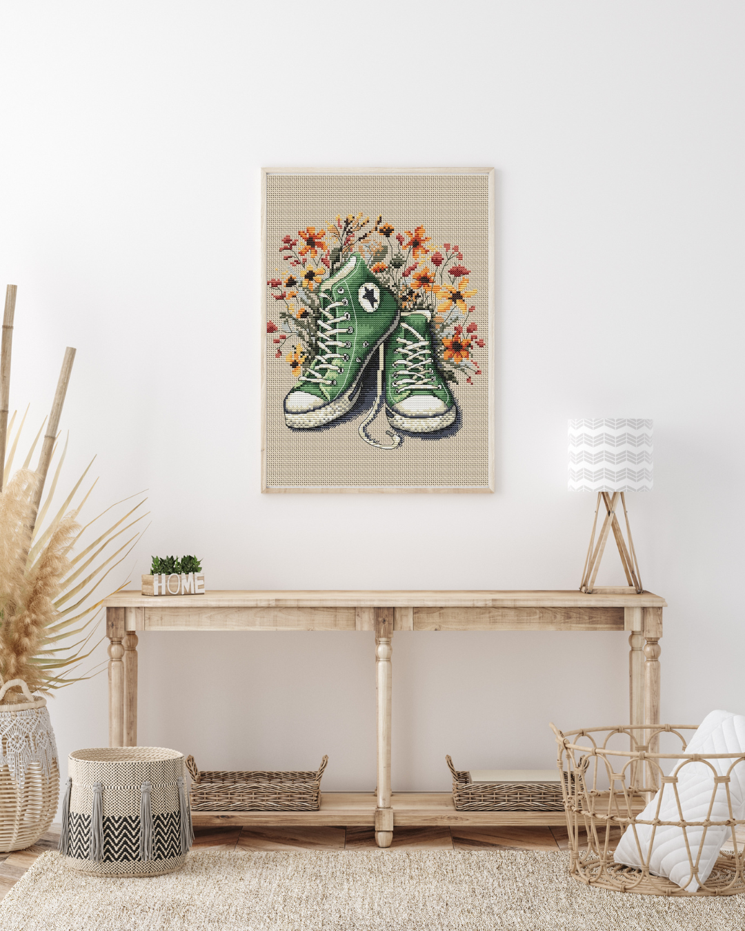 Blooming Kicks Cross-Stitch Kit – Beginner Friendly