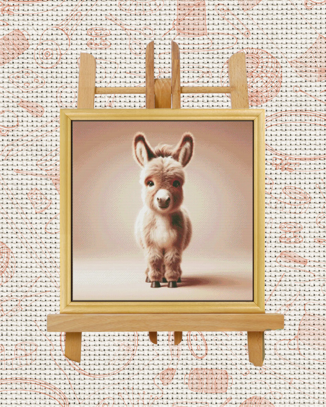 Donkey Cross-Stitch Kit – Beginner Friendly