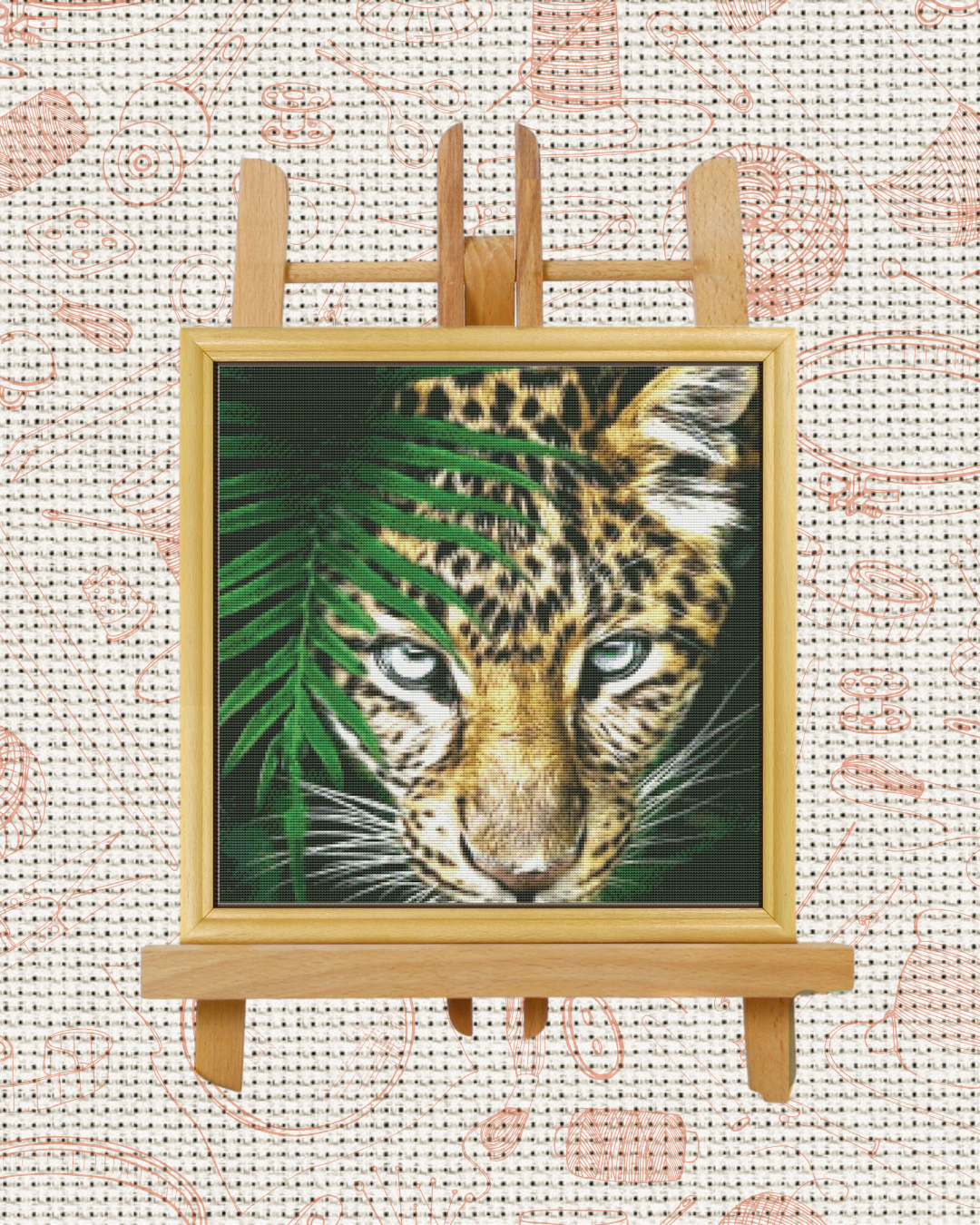 Leopard Cross-Stitch Kit – Beginner Friendly