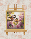 Chickadees and Lilacs Bird Cross-Stitch Kit – Beginner Friendly