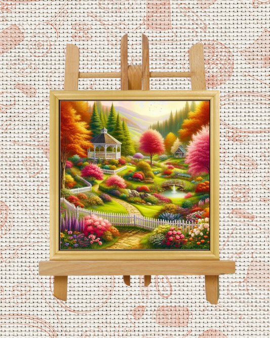Country Garden Cross-Stitch Kit – Beginner Friendly