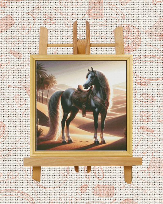 Arabian Horse Cross-Stitch Kit – Beginner Friendly