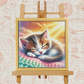 Sleeping Cat Cross-Stitch Kit – Beginner Friendly