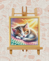 Sleeping Cat Cross-Stitch Kit – Beginner Friendly