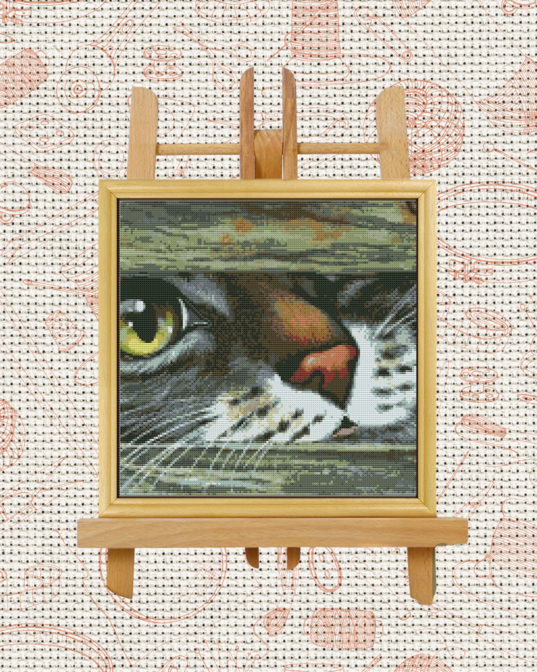 Curious Nose Cross-Stitch Kit – Beginner Friendly