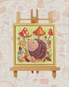 Autumn Hedgehog Cross-Stitch Kit – Beginner Friendly