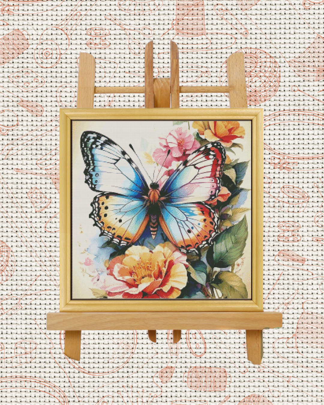 Butterflies Cross-Stitch Kit – Beginner Friendly