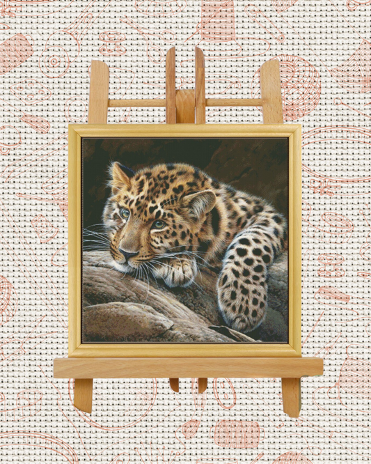 Leopard Cross-Stitch Kit – Beginner Friendly