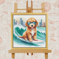 Surfer Dog Cross-Stitch Kit – Beginner Friendly