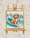 Surfer Dog Cross-Stitch Kit – Beginner Friendly