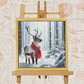 Winter Deer Reindeer Cross-Stitch Kit – Beginner Friendly