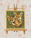 Autumn Foxes Cross-Stitch Kit – Beginner Friendly