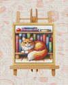 Sleeping Cat Cross-Stitch Kit – Beginner Friendly