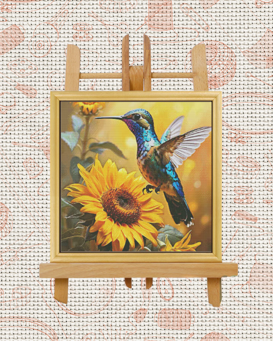 Colibri Bird Cross-Stitch Kit – Beginner Friendly